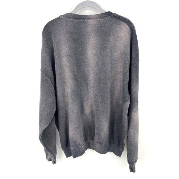 Urban Renewal Recycled Sun Bleached Crew Neck Sweatshirt In Charcoal Size Medium - Picture 3 of 3